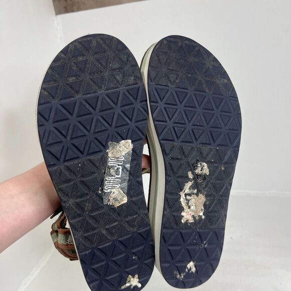 Teva Women's Flatform Universal Mesh Sandals Green Platform Sandals Size 10 - Picture 7 of 8